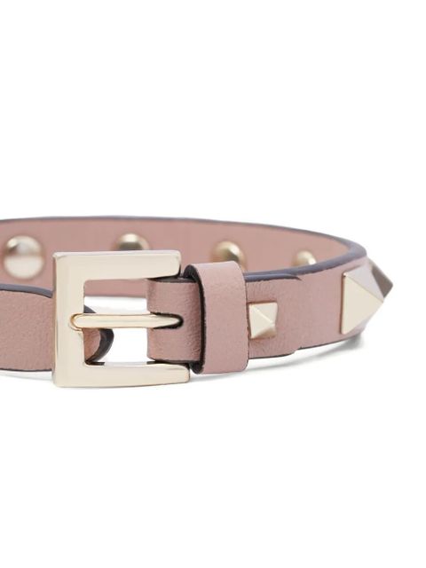 Valentino Garavani Rockstud leather bracelet - Neutrals