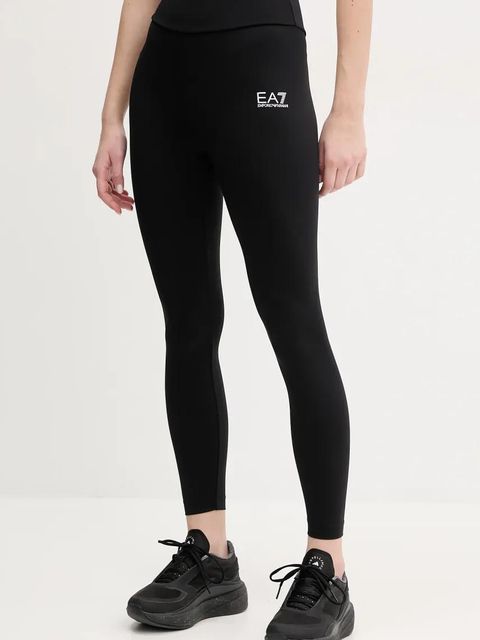 EA7 Emporio Armani legginsy treningowe kolor czarny gładkie AF12625.7W000232 - zdjęcie produktu nr 1
