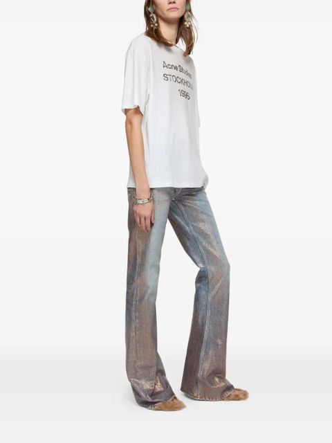 Acne Studios fitted glitter flared trousers - Blue - zdjęcie produktu nr 2