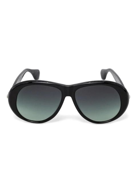 Vivienne Westwood orb-embellished round-frame sunglasses - Black - zdjęcie produktu nr 1