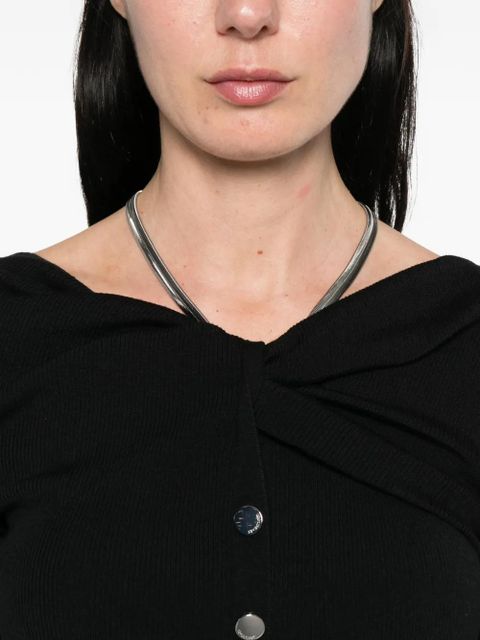 Sportmax button-up necklace-detail cardigan - Black