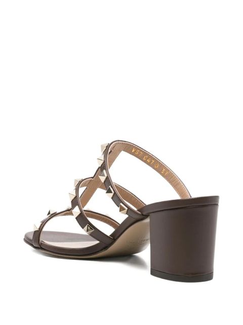 Valentino Garavani 60mm Rockstud-embellished sandals - Brown