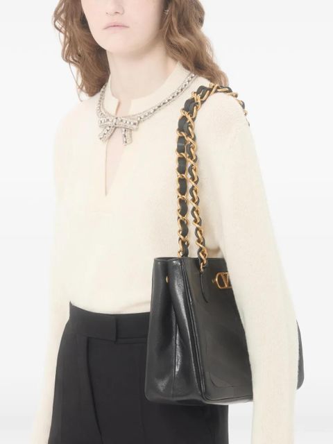 Valentino Garavani embroidered wool jumper - Neutrals