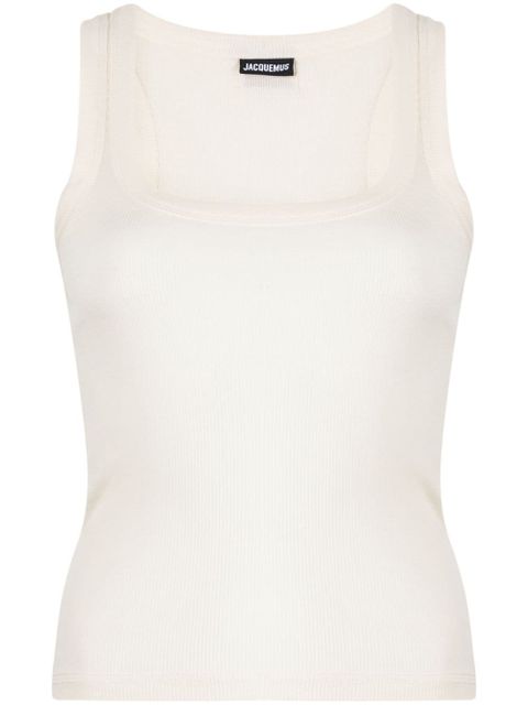 Jacquemus Le Gros Grain cotton top - Neutrals - zdjęcie produktu nr 1