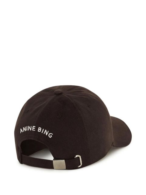 ANINE BING logo-embroidered Jeremy baseball cap - Brown - zdjęcie produktu nr 2
