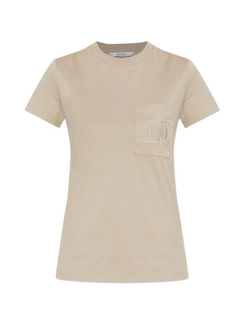 Max Mara pocket-embroidery T-shirt - Neutrals - zdjęcie produktu nr 1