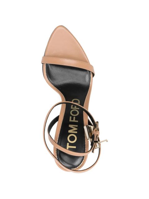 TOM FORD padlock ankle-strap sandals - Brown