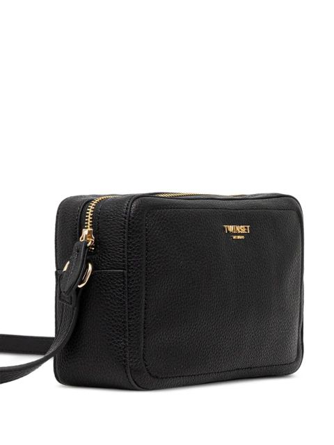TWINSET logo-lettering cross body bag - Black