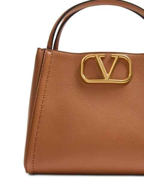Valentino Garavani medium Alltime leather tote bag - Brown