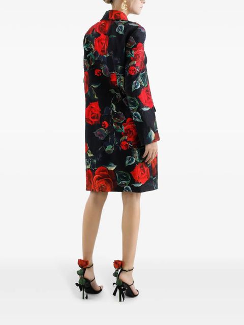 Dolce & Gabbana floral-print coat - Black - zdjęcie produktu nr 2