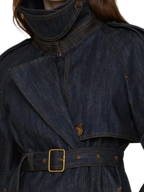 Burberry Fitzrovia double-breasted denim jacket - Blue - zdjęcie produktu nr 2