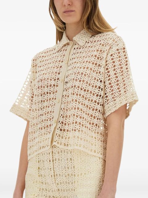 Alysi macrame shirt - Neutrals