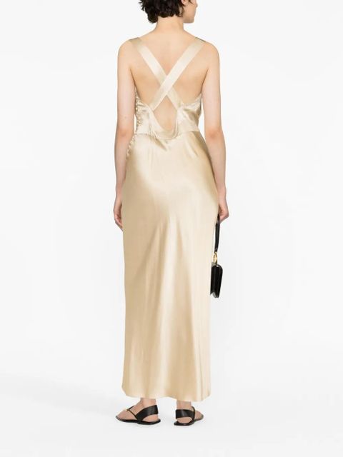 KHAITE The Milo silk dress - Neutrals