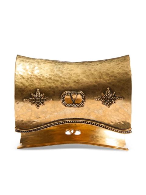 Valentino Garavani Cuffy hammered-pattern bracelet - Gold
