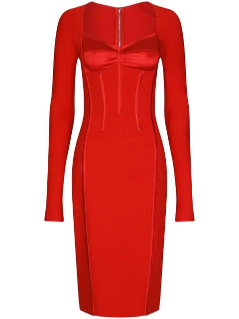 Dolce & Gabbana long-sleeve corset dress - Red - zdjęcie produktu nr 1