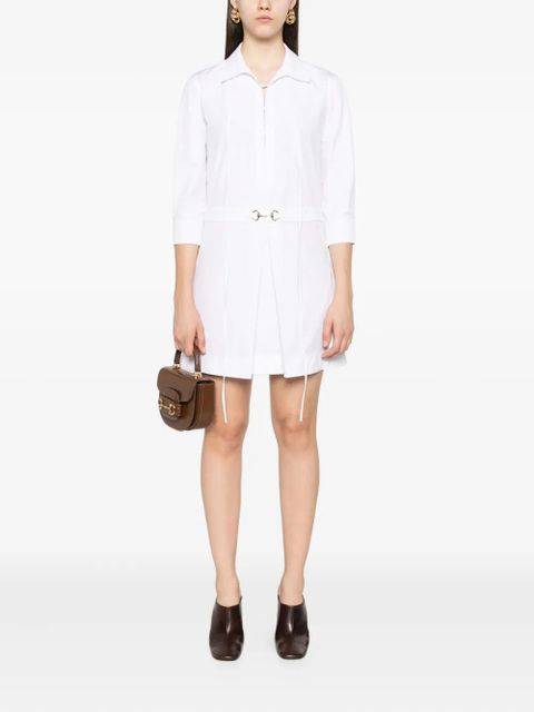 Gucci Horsebit-detail poplin dress - White