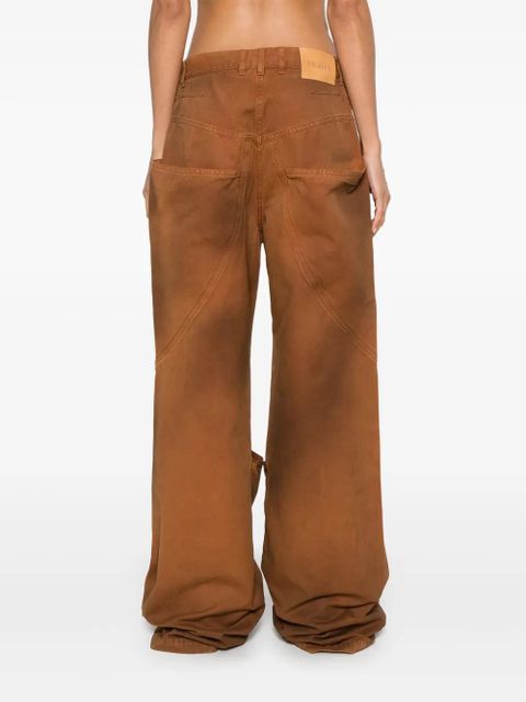 The Attico cotton trousers - Brown - zdjęcie produktu nr 2