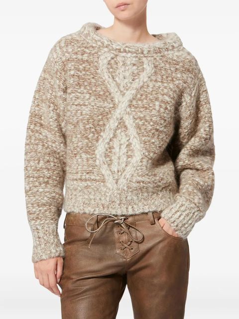 ISABEL MARANT Dorota cable-knit sweater - Neutrals