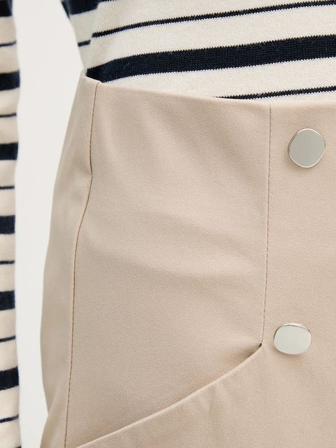 Joseph Ribkoff spodnie damskie kolor beżowy szerokie high waist 261040