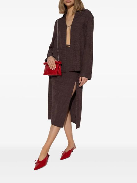 Jacquemus logo-lettering shirt - Brown