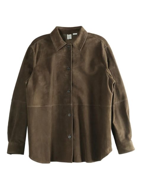 TOTEME suede overshirt - Brown