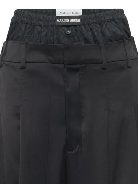 Marine Serre boxer-waist tailored shorts - Black - zdjęcie produktu nr 2