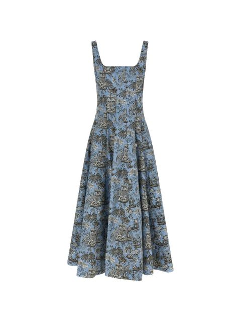 STAUD Wells midi dress - Blue - zdjęcie produktu nr 1