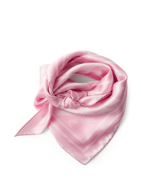 Prada printed silk scarf - Pink - zdjęcie produktu nr 2