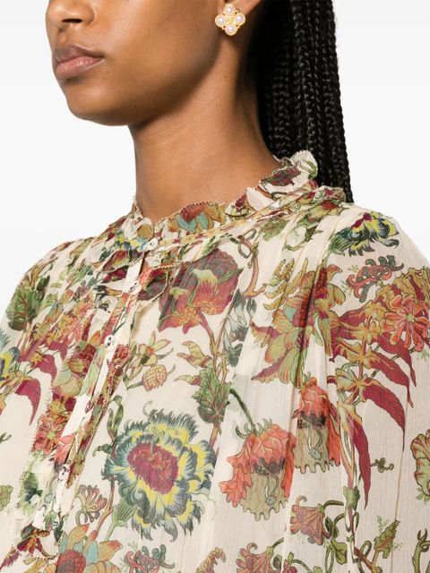 Ulla Johnson Anais ruffled silk mini dress - Neutrals