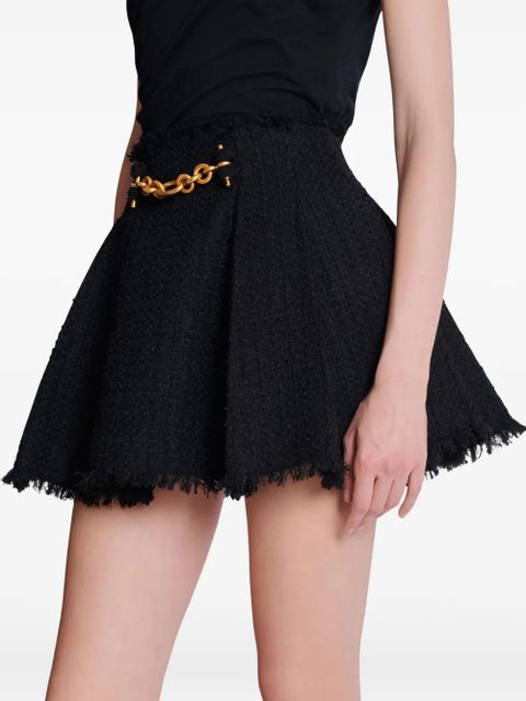 Balmain pleated mini skirt - Black