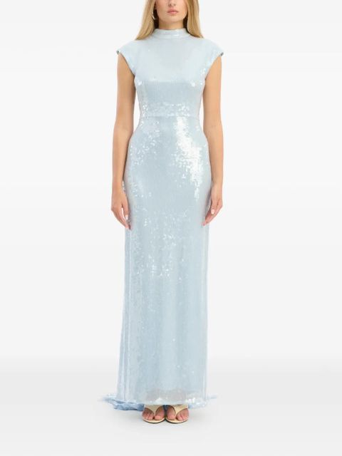 ROTATE BIRGER CHRISTENSEN sequin cap-sleeve maxi dress - Blue - zdjęcie produktu nr 2