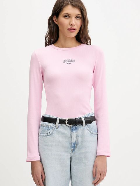 Guess Jeans longsleeve kolor różowy W6RP22 KA0H1 - zdjęcie produktu nr 1