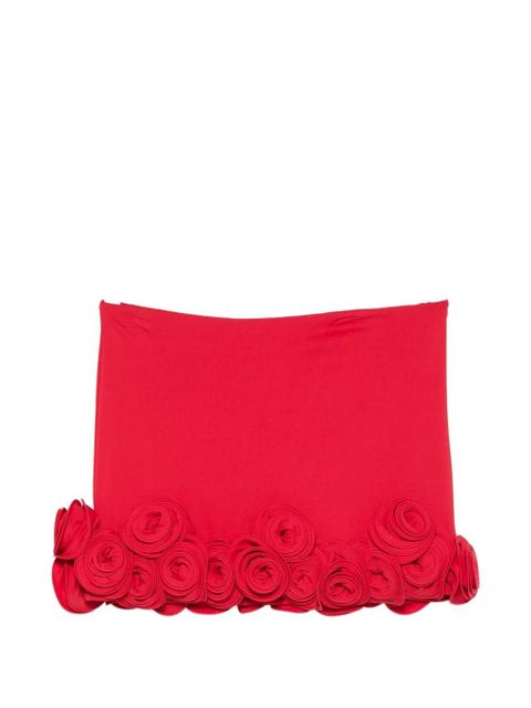 La Reveche floral-appliqué skirt - Red - zdjęcie produktu nr 1