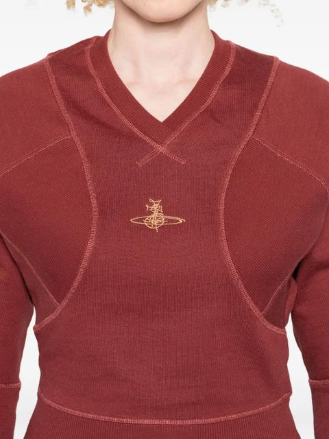 Vivienne Westwood Orb-embroidered V-neck sweater