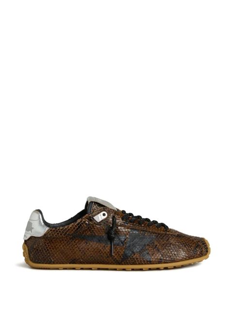 Golden Goose Marathon Speed printed-leather sneakers - Brown - zdjęcie produktu nr 1