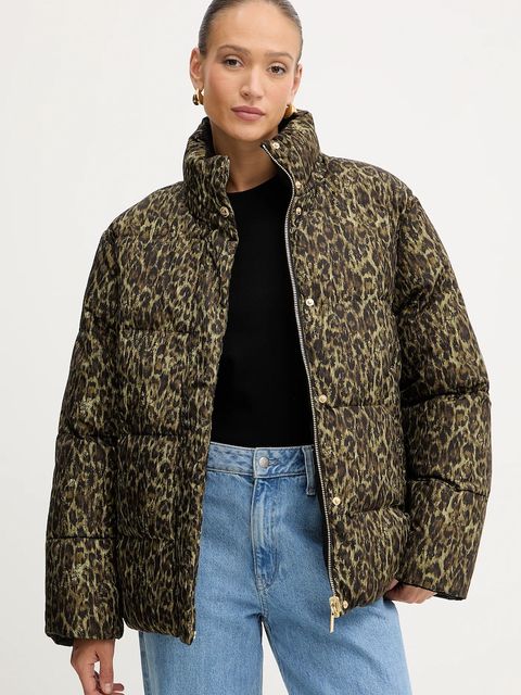 Just Cavalli kurtka dwustronna kolor zielony zimowa 79PAS422 CQDS5