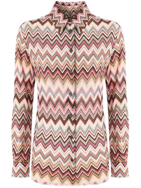 Missoni zigzag-woven shirt - Pink - zdjęcie produktu nr 1