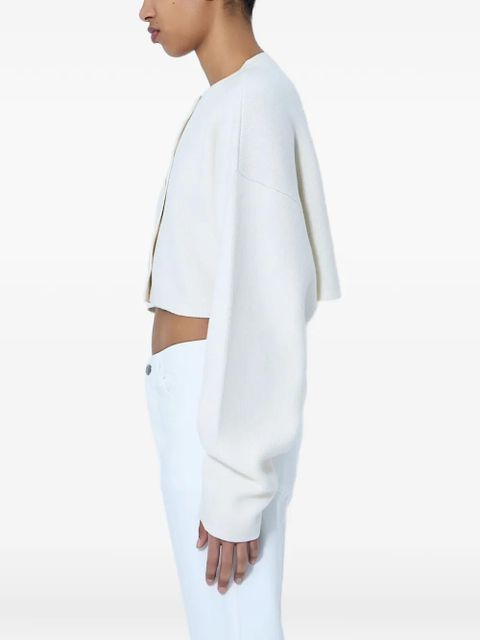 TOTEME cropped oversized cardigan - White - zdjęcie produktu nr 2