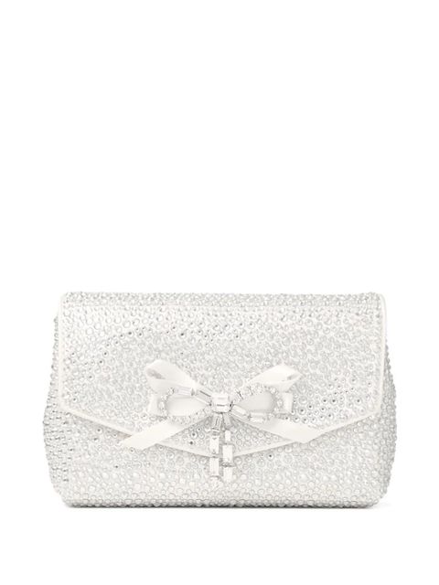 Jimmy Choo Soft Bow crystal mini bag - White - zdjęcie produktu nr 1