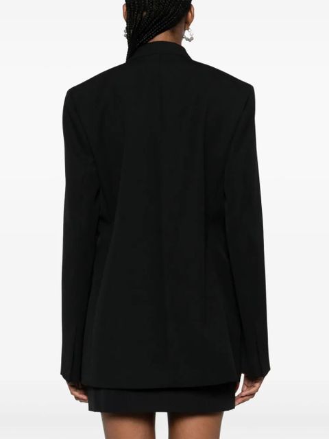 Jil Sander collarless belted blazer - Black