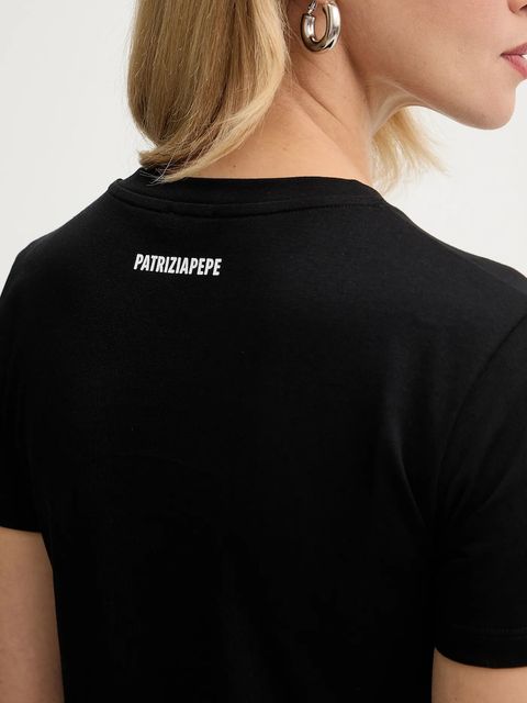 Patrizia Pepe t-shirt damski kolor czarny 8M1800 J061
