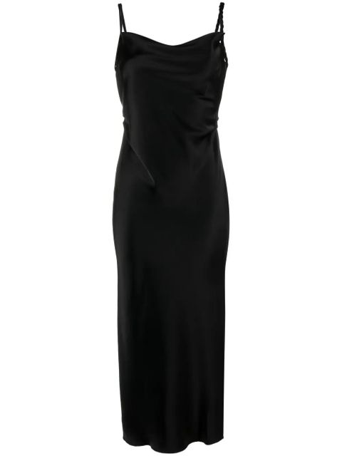 Nanushka Fiore satin midi dress - Black - zdjęcie produktu nr 1