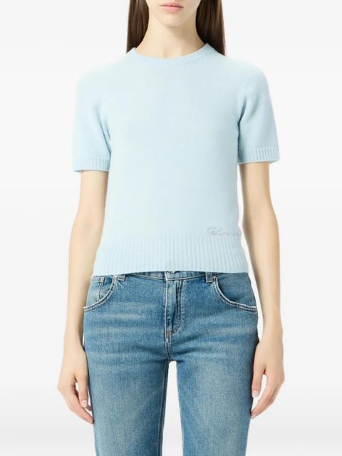Blumarine short-sleeve sweater - Blue