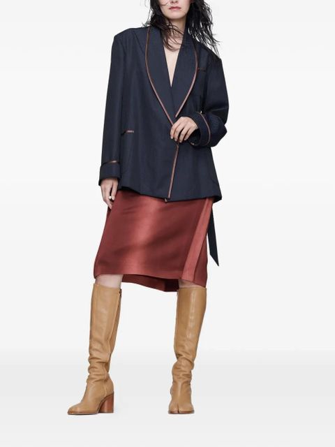 Maison Margiela belted blazer - Blue - zdjęcie produktu nr 2