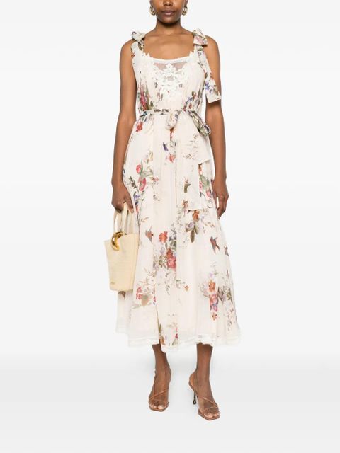 ZIMMERMANN floral-print midi dress - Neutrals - zdjęcie produktu nr 2