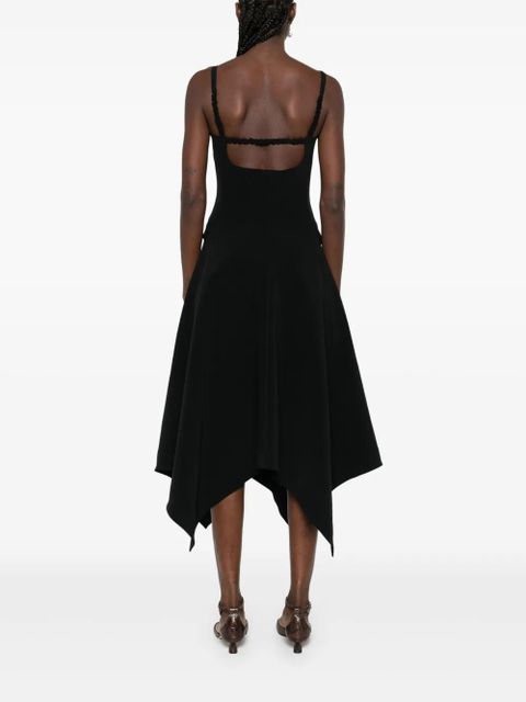 Nanushka button-front asymmetrical dress - Black