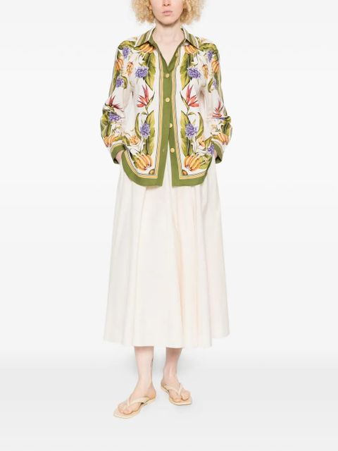 FARM Rio floral-print button-up shirt - White - zdjęcie produktu nr 2