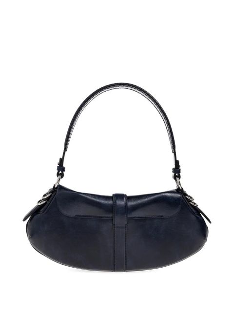 GANNI logo-buckle tote bag - Blue