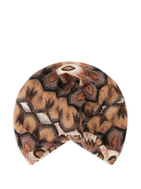 Missoni patterned turban - Brown - zdjęcie produktu nr 1