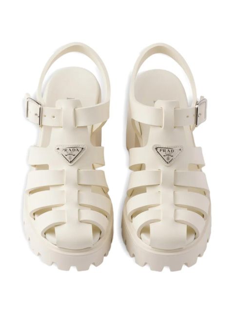 Prada rubber platform sandals - Neutrals